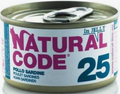 NATURAL CODE GATTO 25 POLLO E SARDINE JELLY 85 GR