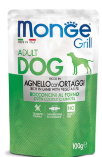 MONGE CANE GRILL AGNELLO E ORTAGGI 100 GR