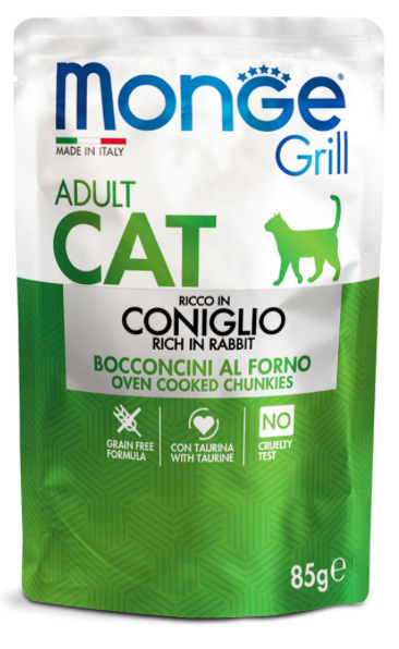MONGE GATTO GRILL CONIGLIO JELLY 85 GR