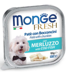 MONGE CANE FRESH PATE' MERLUZZO 100 GR