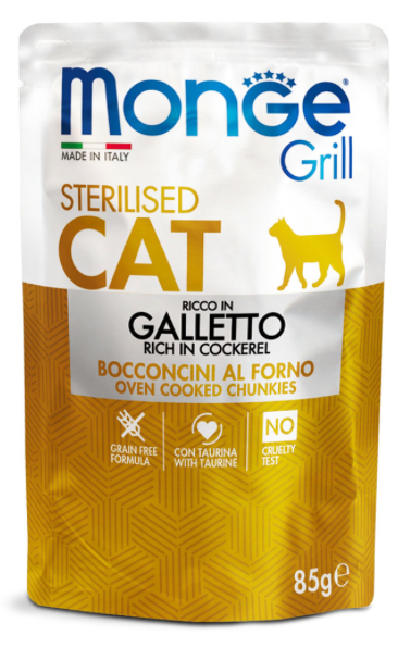 MONGE GATTO GRILL GALLETTO JELLY  85 GR