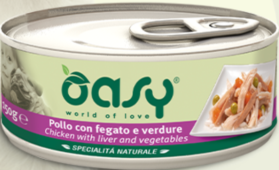 OASY CANE POLLO,FEGATO E VERDURE SPECIALITA' NATURALE 150 GR