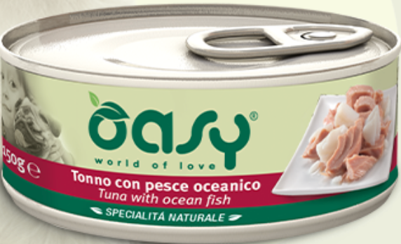 OASY CANE TONNO E PESCE OCEANICO SPECIALITA' NATURALE 150 GR