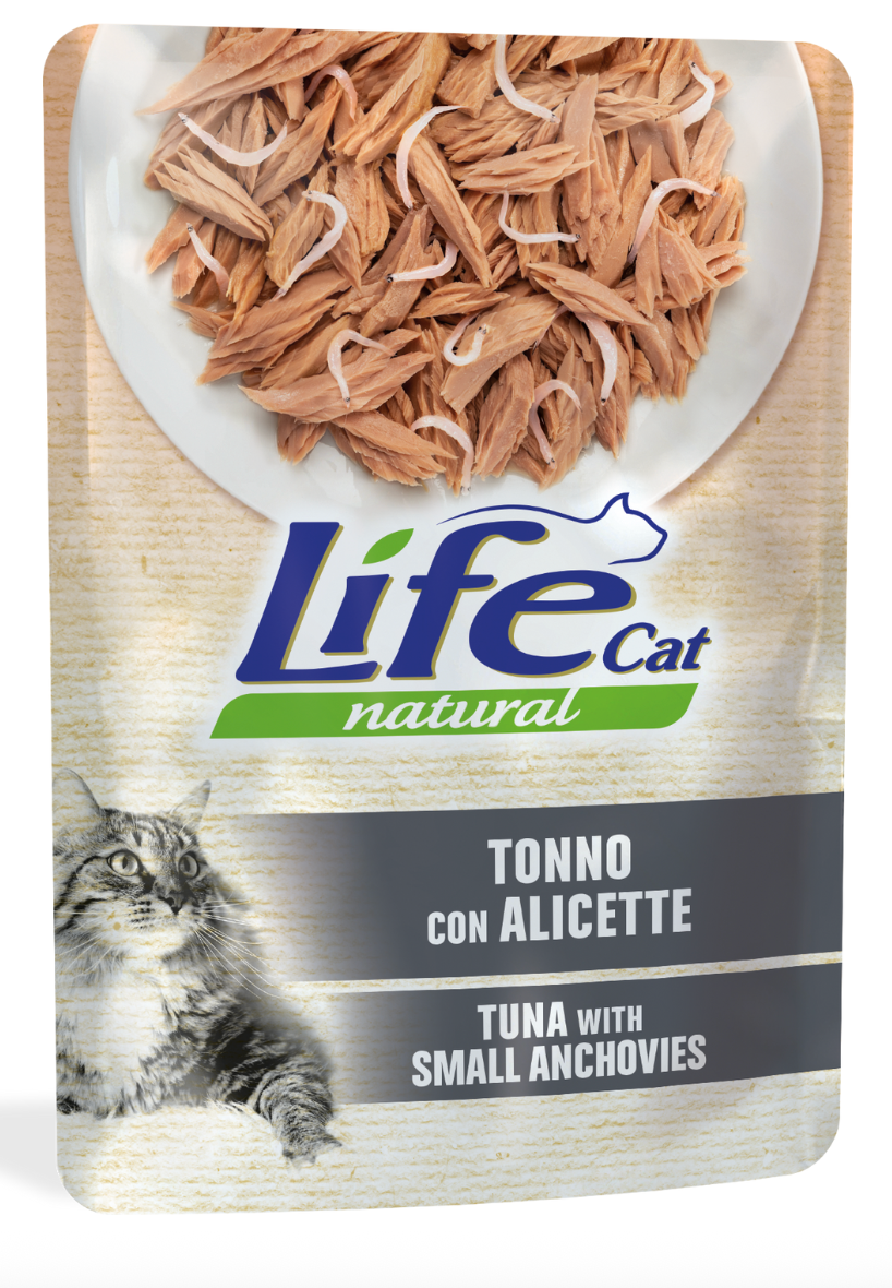 LIFE NATURAL GATTO TONNO E ALICETTE 70 GR