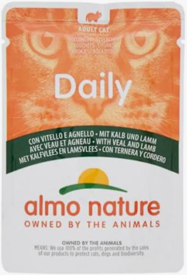 ALMO NATURE GATTO VITELLO E AGNELLO DAILY 70 GR