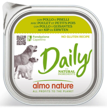 ALMO NATURE CANE POLLO E PISELLI DAILY 100 GR