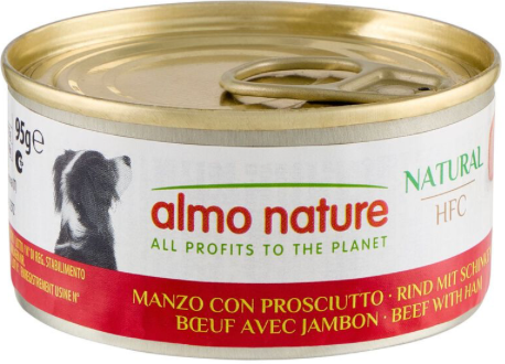 ALMO NATURE CANE MANZO E PROSCIUTTO HFC 95 GR