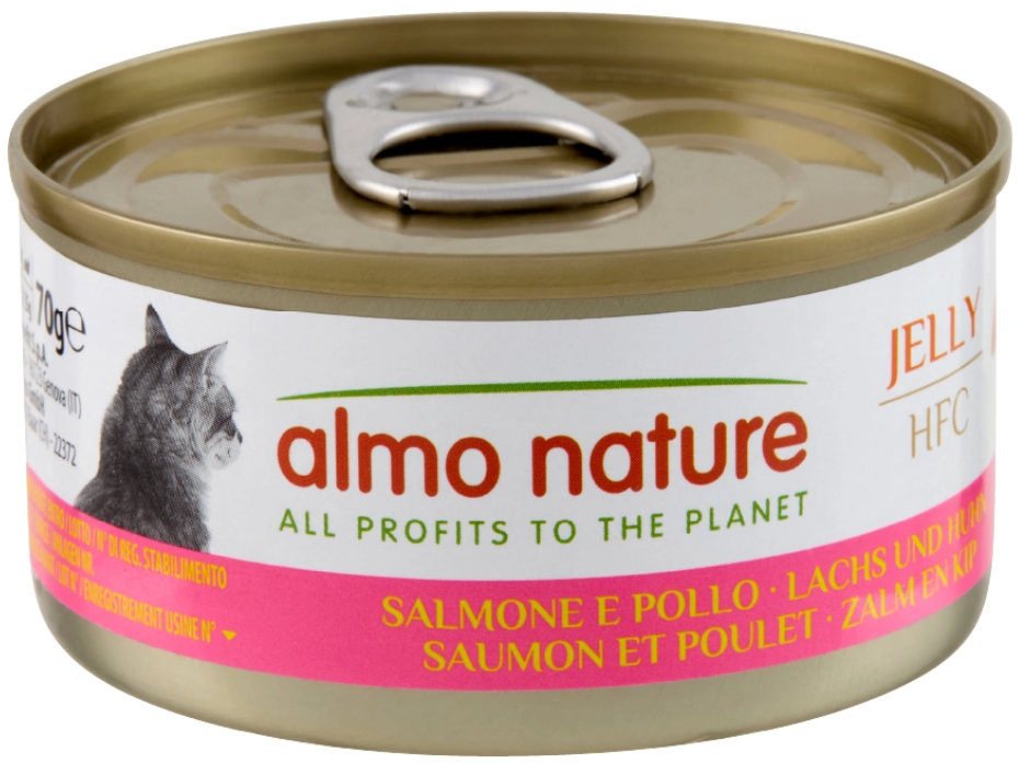 ALMO NATURE GATTO SALMONE E POLLO JELLY HFC 70 GR