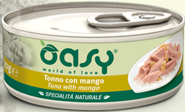 OASY GATTO SPECIALITA' NATURALE TONNO E MANGO 70 GR