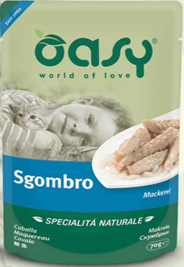 OASY GATTO SPECIALITA' NATURALE SGOMBRO 70 GR